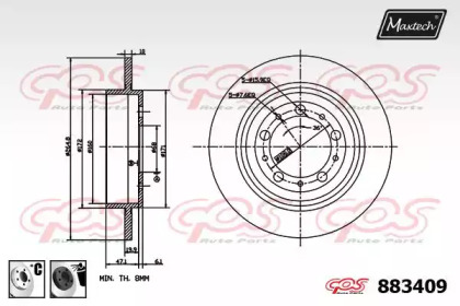 Тормозной диск MAXTECH 883409.6060