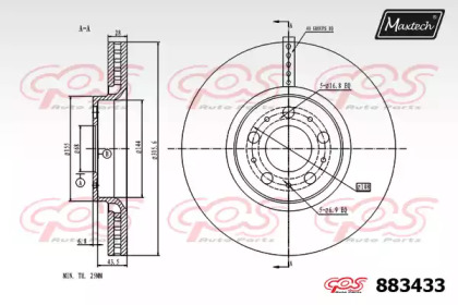 Тормозной диск MAXTECH 883433.0000