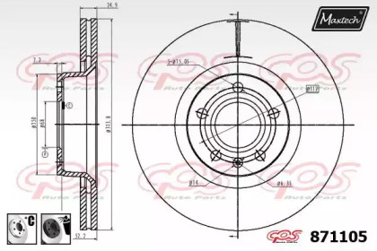 Тормозной диск MAXTECH 871105.6060