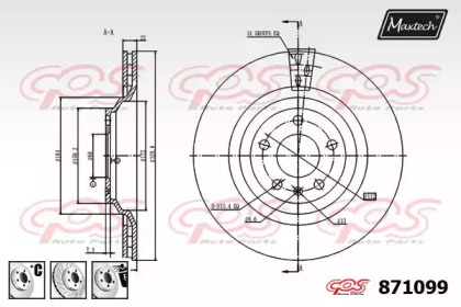 Тормозной диск MAXTECH 871099.6980