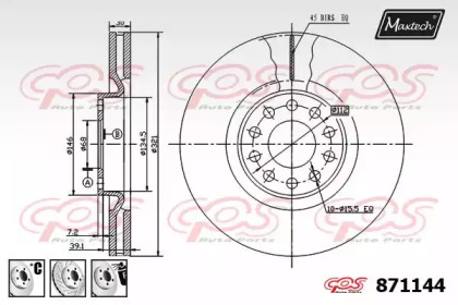 Тормозной диск MAXTECH 871144.6880