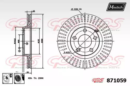 Тормозной диск MAXTECH 871059.6060