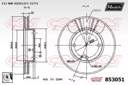 Тормозной диск MAXTECH 853051.0080