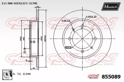 Тормозной диск MAXTECH 855089.0080