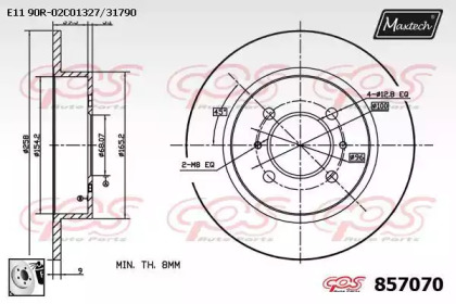 Тормозной диск MAXTECH 857070.0080