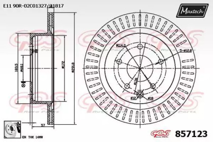 Тормозной диск MAXTECH 857123.0080