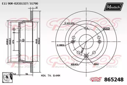 Тормозной диск MAXTECH 865248.0080