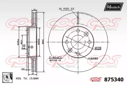 Тормозной диск MAXTECH 875340.0080