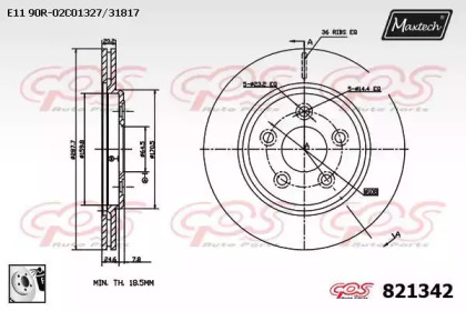 Тормозной диск MAXTECH 821342.0080