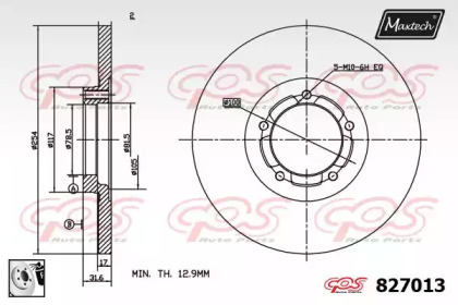 Тормозной диск MAXTECH 827013.0080