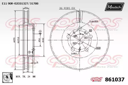 Тормозной диск MAXTECH 861037.0080