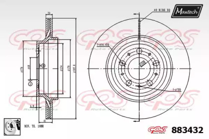 Тормозной диск MAXTECH 883432.0080