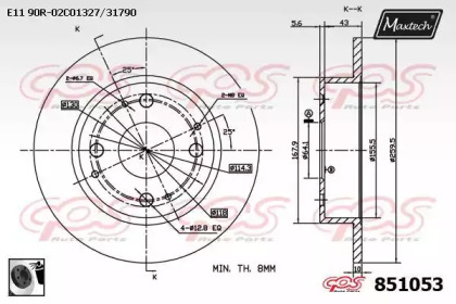 Тормозной диск MAXTECH 851053.0060