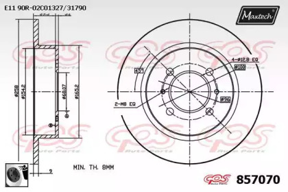 Тормозной диск MAXTECH 857070.0060