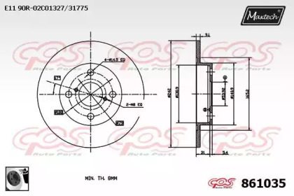 Тормозной диск MAXTECH 861035.0060