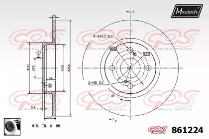 Тормозной диск MAXTECH 861224.0060