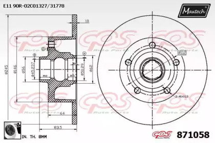 Тормозной диск MAXTECH 871058.0060