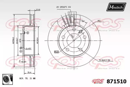 Тормозной диск MAXTECH 871510.0060