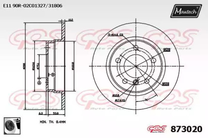 Тормозной диск MAXTECH 873020.0060