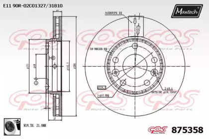 Тормозной диск MAXTECH 875358.0060