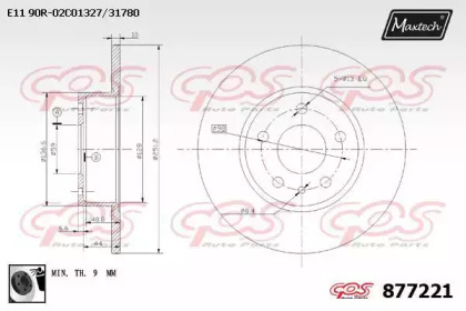 Тормозной диск MAXTECH 877221.0060