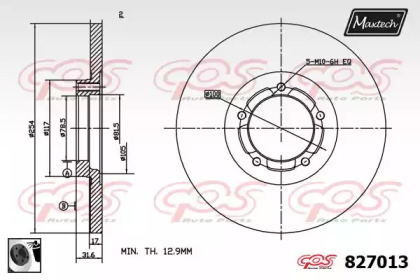 Тормозной диск MAXTECH 827013.0060