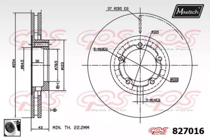 Тормозной диск MAXTECH 827016.0060