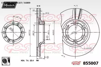 Тормозной диск MAXTECH 855007.0060