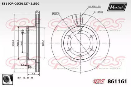 Тормозной диск MAXTECH 861161.0060