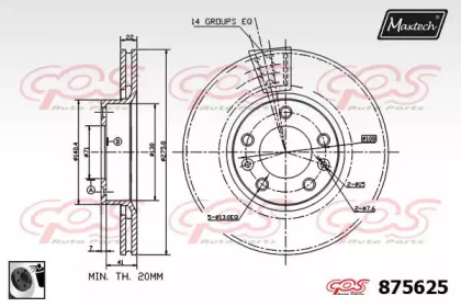 Тормозной диск MAXTECH 875625.0060