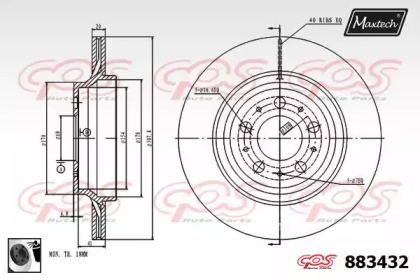 Тормозной диск MAXTECH 883432.0060