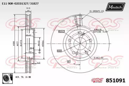 Тормозной диск MAXTECH 851091.0060