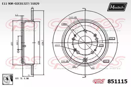 Тормозной диск MAXTECH 851115.0080