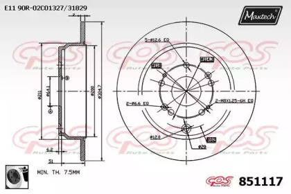 Тормозной диск MAXTECH 851117.0060