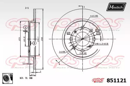 Тормозной диск MAXTECH 851121.0060