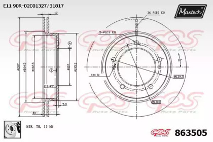 Тормозной диск MAXTECH 863505.0080