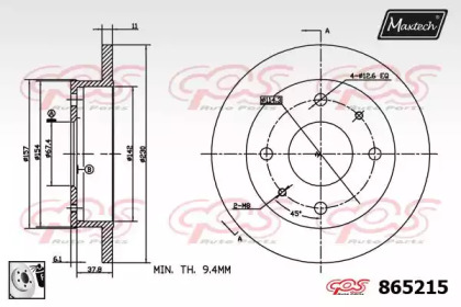 Тормозной диск MAXTECH 865215.0080