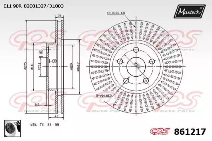 Тормозной диск MAXTECH 861217.0060