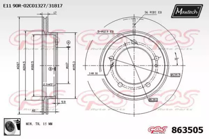 Тормозной диск MAXTECH 863505.0060