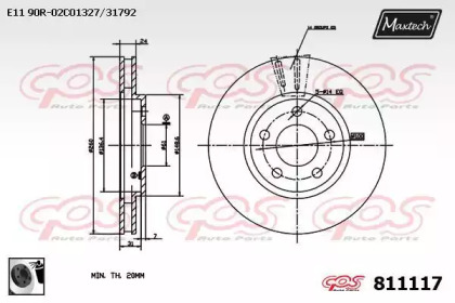 Тормозной диск MAXTECH 811117.0060