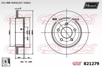 Тормозной диск MAXTECH 821279.0080