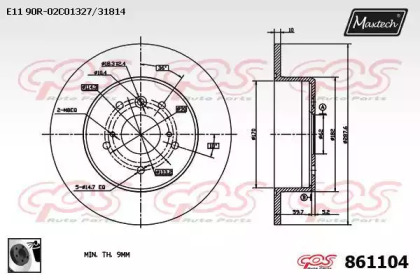 Тормозной диск MAXTECH 861104.0060