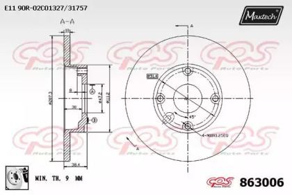 Тормозной диск MAXTECH 863006.0080