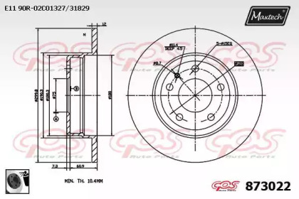 Тормозной диск MAXTECH 873022.0060