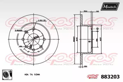 Тормозной диск MAXTECH 883203.0060