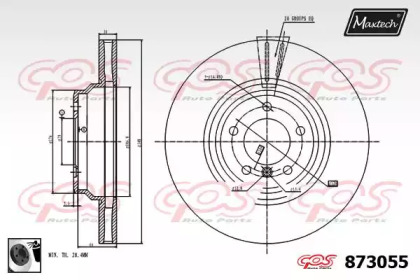 Тормозной диск MAXTECH 873055.0060