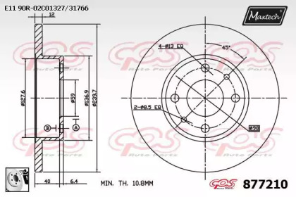 Тормозной диск MAXTECH 877210.0080