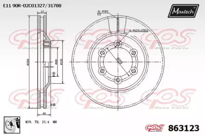 Тормозной диск MAXTECH 863123.0080