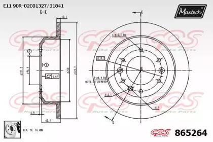 Тормозной диск MAXTECH 865264.0080