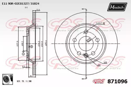 Тормозной диск MAXTECH 871096.0060